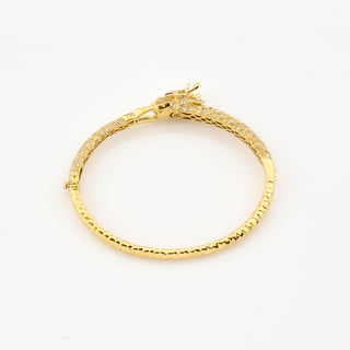 EFFY Brillantarmreif Drache aus 585 Gelbgold mit Diamant, nachhaltiger second hand Schmuck perfekt aufgearbeitet