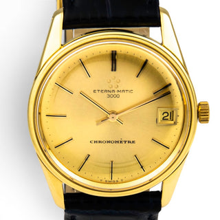 Eterna Eterna-Matic 3000 Automatik, mit Chronometer, Zentralsecunde und geschraubter Gehäuseboden, gebrauchte Luxusuhr im Top-Zustand