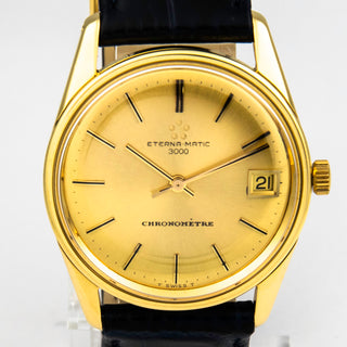 Eterna Eterna-Matic 3000 Automatik, mit Chronometer, Zentralsecunde und geschraubter Gehäuseboden, gebrauchte Luxusuhr im Top-Zustand