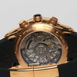 Eterna Herrenarmbanduhr Porsche Design PTR Dashboard mit Chronograph, Datumsanzeige und Doppelchronograph und Chronometer, Kleine Sekunde und Leuchtindizes, gebrauchte Luxusuhr im Top-Zustand