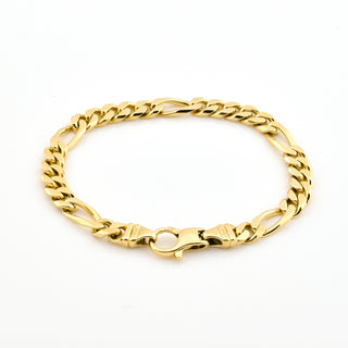 F. Binder Figaroarmband aus 585 Gelbgold, nachhaltiger second hand Schmuck perfekt aufgearbeitet
