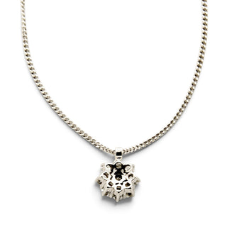 FBM Kette mit Brillantanhänger aus 585 Weißgold, nachhaltiger second-hand Schmuck perfekt aufgearbeitet