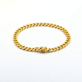 FBM Panzerarmband aus 585 Gelbgold, nachhaltiger second hand Schmuck perfekt aufgearbeitet