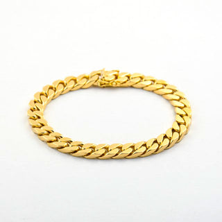 FBM Panzerarmband aus 585 Gelbgold, nachhaltiger second hand Schmuck perfekt aufgearbeitet