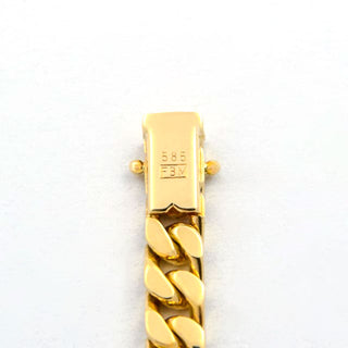 FBM Panzerarmband aus 585 Gelbgold, nachhaltiger second hand Schmuck perfekt aufgearbeitet
