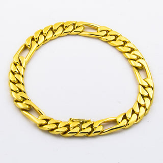 Figaroarmband aus 585 Gelbgold, nachhaltiger second hand Schmuck perfekt aufgearbeitet
