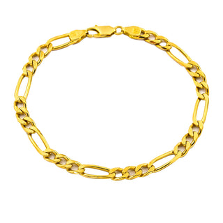 Figaroarmband aus 750 Gelbgold, nachhaltiger second hand Schmuck perfekt aufgearbeitet