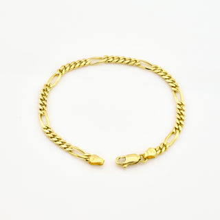 Figaroarmband aus 585 Gelbgold, nachhaltiger second hand Schmuck perfekt aufgearbeitet