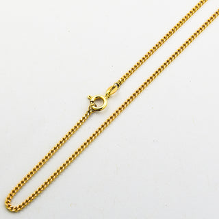 Flachpanzerkette aus 585 Gelbgold, 61cm, nachhaltiger second hand Schmuck perfekt aufgearbeitet