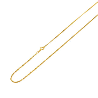 Flachpanzerkette aus 585 Gelbgold, nachhaltiger second hand Schmuck perfekt aufgearbeitet