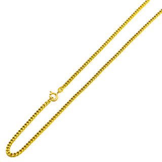 Flachpanzerkette aus 585 Gelbgold, nachhaltiger second hand Schmuck perfekt aufgearbeitet