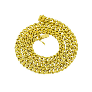 Flachpanzerkette aus 585 Gelbgold, nachhaltiger second hand Schmuck perfekt aufgearbeitet