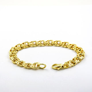 Garibaldiarmband aus 585 Gelbgold, nachhaltiger second hand Schmuck perfekt aufgearbeitet