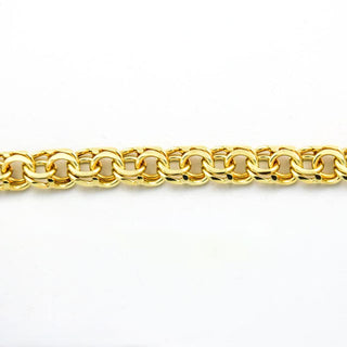 Garibaldiarmband aus 585 Gelbgold, nachhaltiger second hand Schmuck perfekt aufgearbeitet