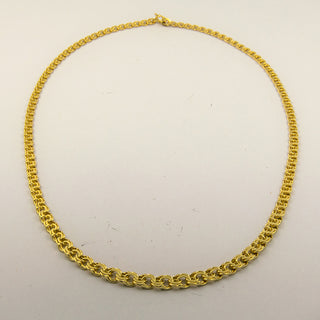 Garibaldikette aus 585 Gelbgold, 45cm, nachhaltiger second hand Schmuck perfekt aufgearbeitet