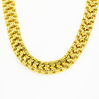 Garibaldikette aus 585 Gelbgold, nachhaltiger second hand Schmuck perfekt aufgearbeitet