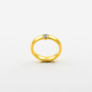 Gerstner Brillantring aus 750 Gelbgold, nachhaltiger second hand Schmuck perfekt aufgearbeitet