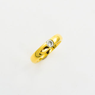 Gerstner Brillantring aus 750 Gelbgold, nachhaltiger second hand Schmuck perfekt aufgearbeitet