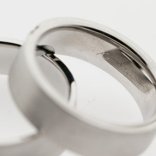 Gerstner Trauringe aus 585 Weißgold mit Brillant, nachhaltiger second hand Schmuck perfekt aufgearbeitet