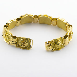 Gliederarmband aus 750 Gelbgold, nachhaltiger second hand Schmuck perfekt aufgearbeitet