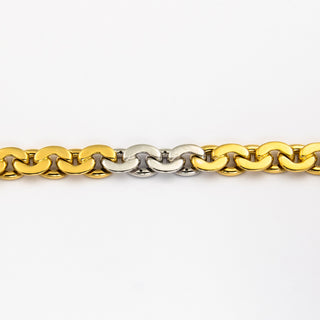 Brillantgliederarmband aus 750 Gelb- und Weißgold, nachhaltiger second hand Schmuck perfekt aufgearbeitet