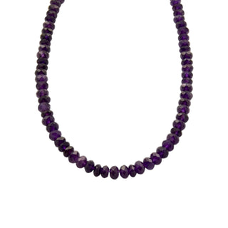 Amethystkette mit Schließe aus Silber, nachhaltiger second hand Schmuck perfekt aufgearbeitet