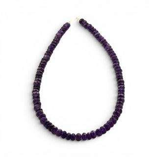 Amethystkette mit Schließe aus Silber, nachhaltiger second hand Schmuck perfekt aufgearbeitet