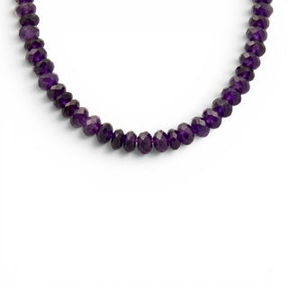 Amethystkette mit Schließe aus Silber, nachhaltiger second hand Schmuck perfekt aufgearbeitet