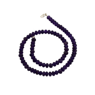 Amethystkette mit Schließe aus Silber, nachhaltiger second hand Schmuck perfekt aufgearbeitet