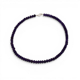 Amethystkette mit Schließe aus Silber, nachhaltiger second hand Schmuck perfekt aufgearbeitet