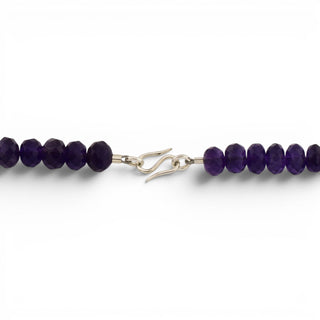 Amethystkette mit Schließe aus Silber, nachhaltiger second hand Schmuck perfekt aufgearbeitet