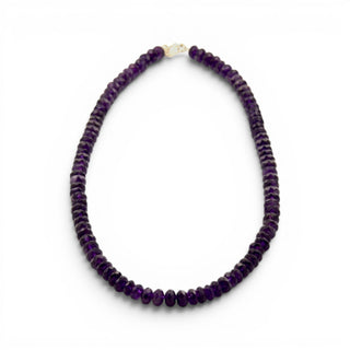 Amethystkette mit Schließe aus Silber, nachhaltiger second hand Schmuck perfekt aufgearbeitet