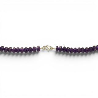 Amethystkette mit Schließe aus Silber, nachhaltiger second hand Schmuck perfekt aufgearbeitet
