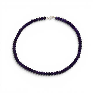 Amethystkette mit Schließe aus Silber, nachhaltiger second hand Schmuck perfekt aufgearbeitet