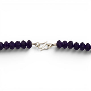 Amethystkette mit Schließe aus Silber, nachhaltiger second hand Schmuck perfekt aufgearbeitet