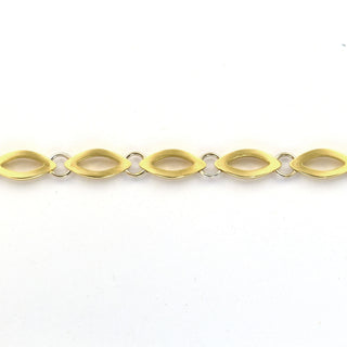 Halskette aus 585 Gelb- und Weißgold, nachhaltiger second hand Schmuck perfekt aufgearbeitet