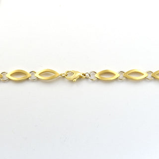 Halskette aus 585 Gelb- und Weißgold, nachhaltiger second hand Schmuck perfekt aufgearbeitet