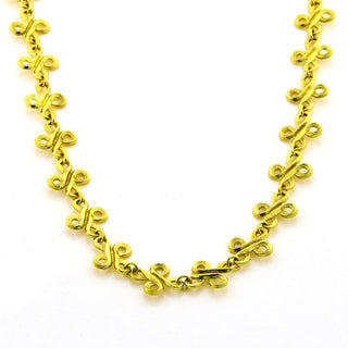 Halskette aus 750 Gelbgold, nachhaltiger second hand Schmuck perfekt aufgearbeitet