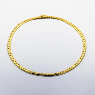 Halskette aus 750 Gelbgold, nachhaltiger second hand Schmuck perfekt aufgearbeitet