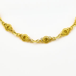 Halskette aus 585 Gelbgold, nachhaltiger second hand Schmuck perfekt aufgearbeitet