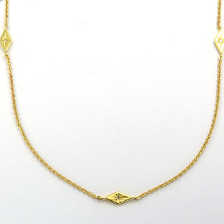 Diamantkette aus 585 Gelbgold, nachhaltiger second hand Schmuck perfekt aufgearbeitet