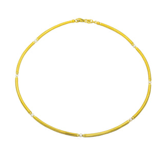 Perlenkette aus 585 Gelbgold, nachhaltiger second hand Schmuck perfekt aufgearbeitet