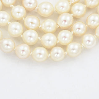 Perlenkette mit Schließe aus 585 Gelbgold, nachhaltiger second hand Schmuck perfekt aufgearbeitet