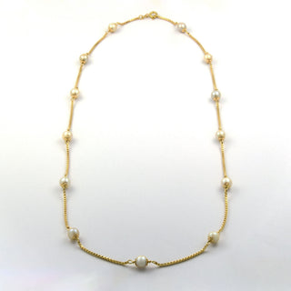 Perlenkette aus 750 Gelbgold, nachhaltiger second hand Schmuck perfekt aufgearbeitet