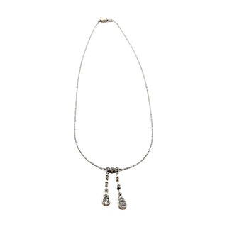 Brillantkette aus 585 Gelbgold/Platin mit Diamant, nachhaltiger second-hand Schmuck perfekt aufgearbeitet