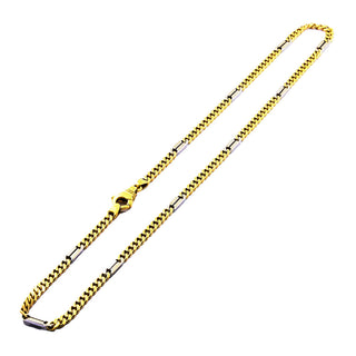 Halskette aus 585 Gelb- und Weißgold, nachhaltiger second hand Schmuck perfekt aufgearbeitet