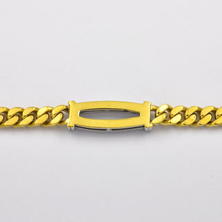 Halskette aus 750 Gelb- und Weißgold mit Brillanten, 45 cm, hochwertiger second hand Schmuck perfekt aufgearbeitet