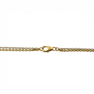 Brillantkette aus 585 Gelb- und Weißgold, nachhaltiger second hand Schmuck perfekt aufgearbeitet