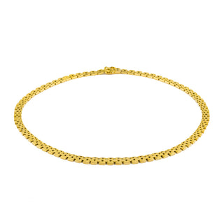 Halskette aus 585 Gelbgold, 43 cm, hochwertiger second hand Schmuck perfekt aufgearbeitet