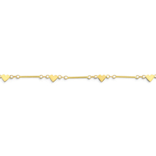 Halskette Herzen aus 750 Gelbgold, nachhaltiger second-hand Schmuck perfekt aufgearbeitet